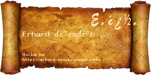 Erhard Özséb névjegykártya